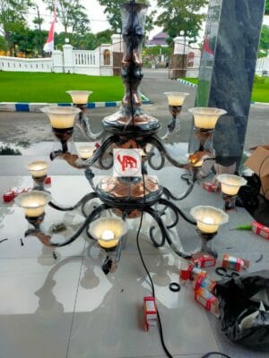 Lampu Robyong Tembaga Kuningan