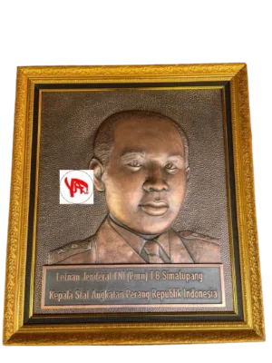 Relief Tembaga Custom Letnan Jenderal T.B. Simatupang