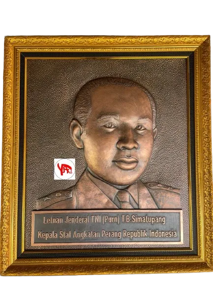 Relief Tembaga Custom Letnan Jenderal T.B. Simatupang