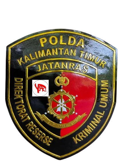 Kerajinan Logo Tembaga & Kuningan Jatanras Polda Kaltim