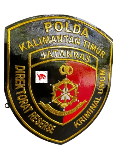 Kerajinan Logo Tembaga & Kuningan Jatanras Polda Kaltim