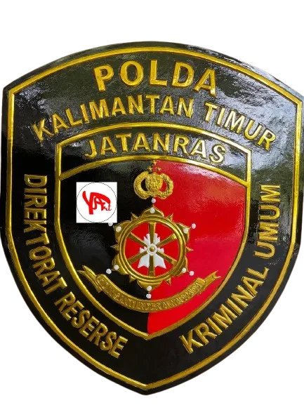 Kerajinan Logo Tembaga & Kuningan Jatanras Polda Kaltim