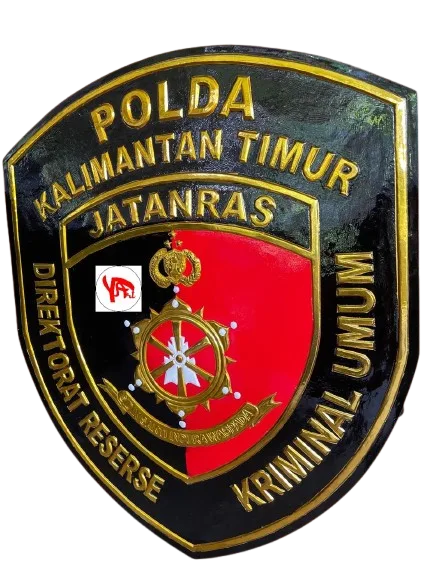 Kerajinan Logo Tembaga & Kuningan Jatanras Polda Kaltim