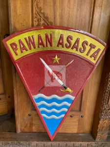 Kerajinan Logo Kuningan Yonif TP 832/Pawan Asasta Custom Desain & Ukuran Kerajinan Logo Kuningan Yonif TP 832/Pawan Asasta Custom Desain & Ukuran