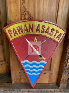 Kerajinan Logo Kuningan Yonif TP 832/Pawan Asasta Custom Desain & Ukuran Kerajinan Logo Kuningan Yonif TP 832/Pawan Asasta Custom Desain & Ukuran