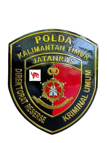 Kerajinan Logo Tembaga & Kuningan Jatanras Polda Kaltim