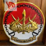 Mahkota Pajajaran Custom Kuningan Pengrajin Logo Kuningan YONIF 114 Satria Musara Custom