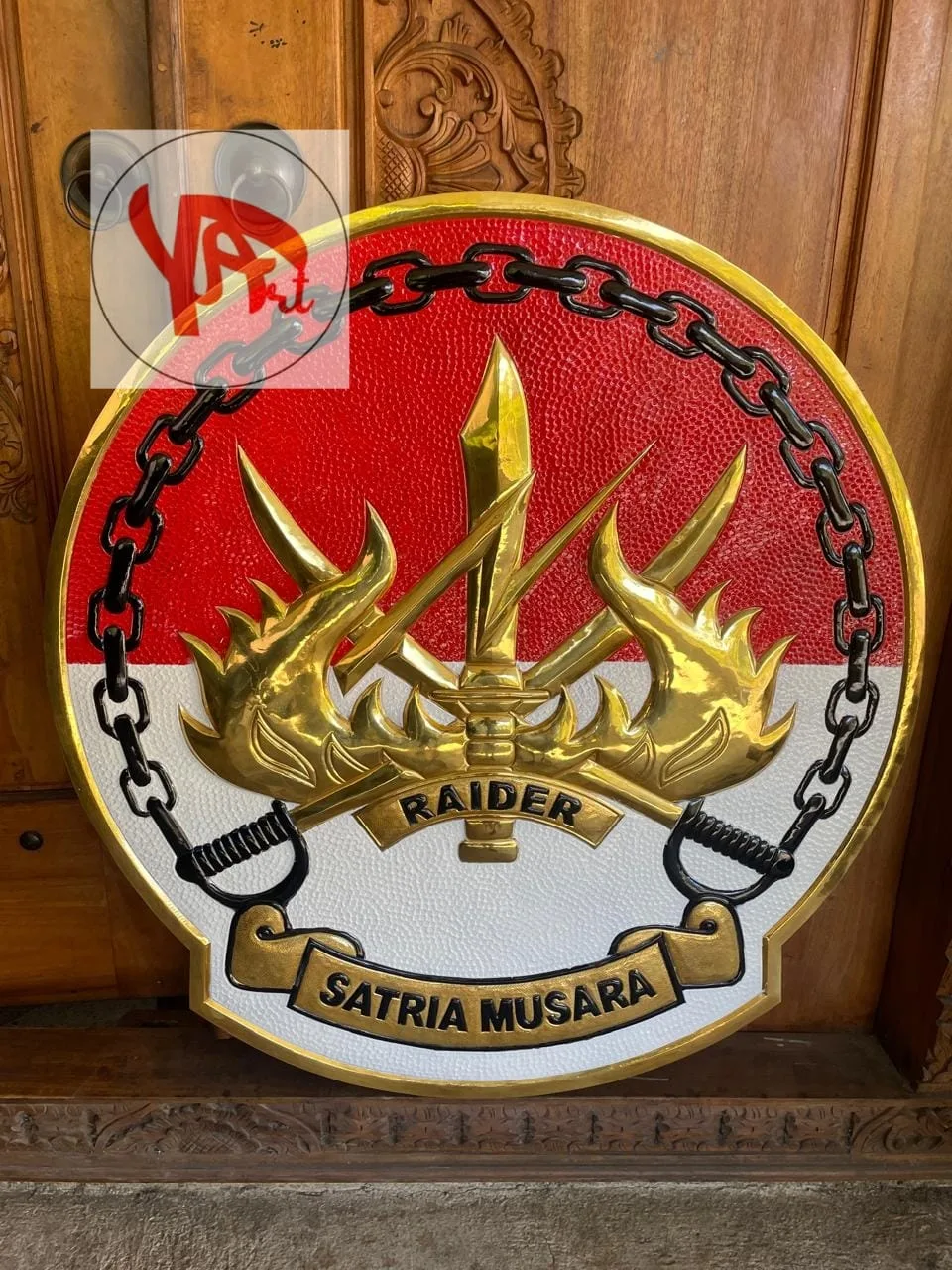 Pengrajin Logo Kuningan YONIF 114 Satria Musara Custom Pengrajin Logo Kuningan YONIF 114 Satria Musara Custom