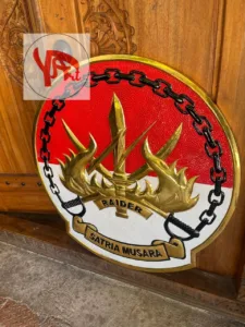 Pengrajin Logo Kuningan YONIF 114 Satria Musara Custom Pengrajin Logo Kuningan YONIF 114 Satria Musara Custom