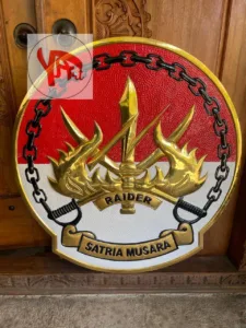 Pengrajin Logo Kuningan YONIF 114 Satria Musara Custom Pengrajin Logo Kuningan YONIF 114 Satria Musara Custom
