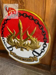 Pengrajin Logo Kuningan YONIF 114 Satria Musara Custom Pengrajin Logo Kuningan YONIF 114 Satria Musara Custom