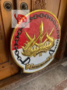 Pengrajin Logo Kuningan YONIF 114 Satria Musara Custom Pengrajin Logo Kuningan YONIF 114 Satria Musara Custom