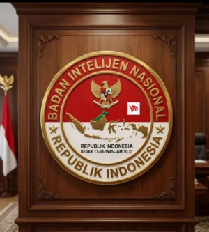 Kerajinan Logo Badan Intelijen Negara (BIN) Bahan Kuningan Premium