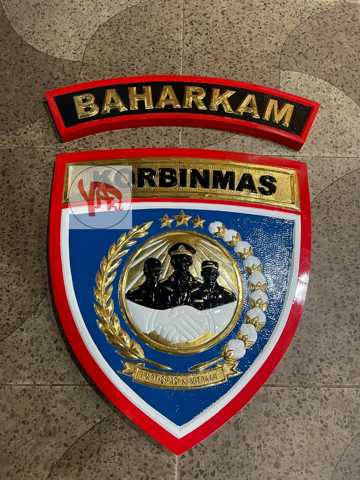 Kerajinan Lambang Korbinmas Baharkam Polri Custom Kuningan